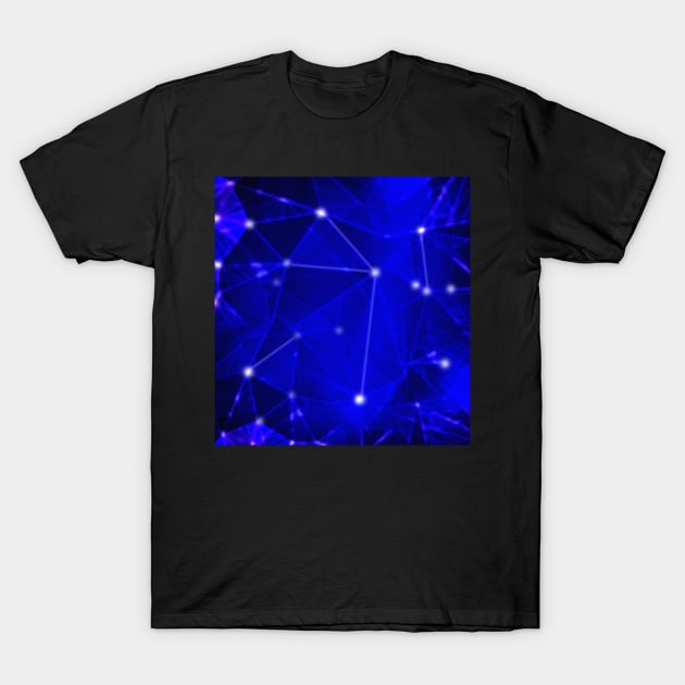 Abstract Polygon Blue Galaxy T-Shirt by Studio DAVE